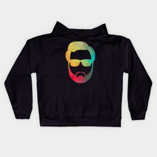 Color pattern silhouette of a male face Kids Hoodie